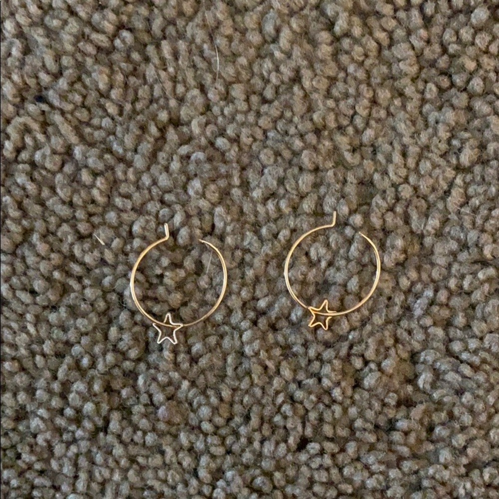 brandy melville star hoop earrings